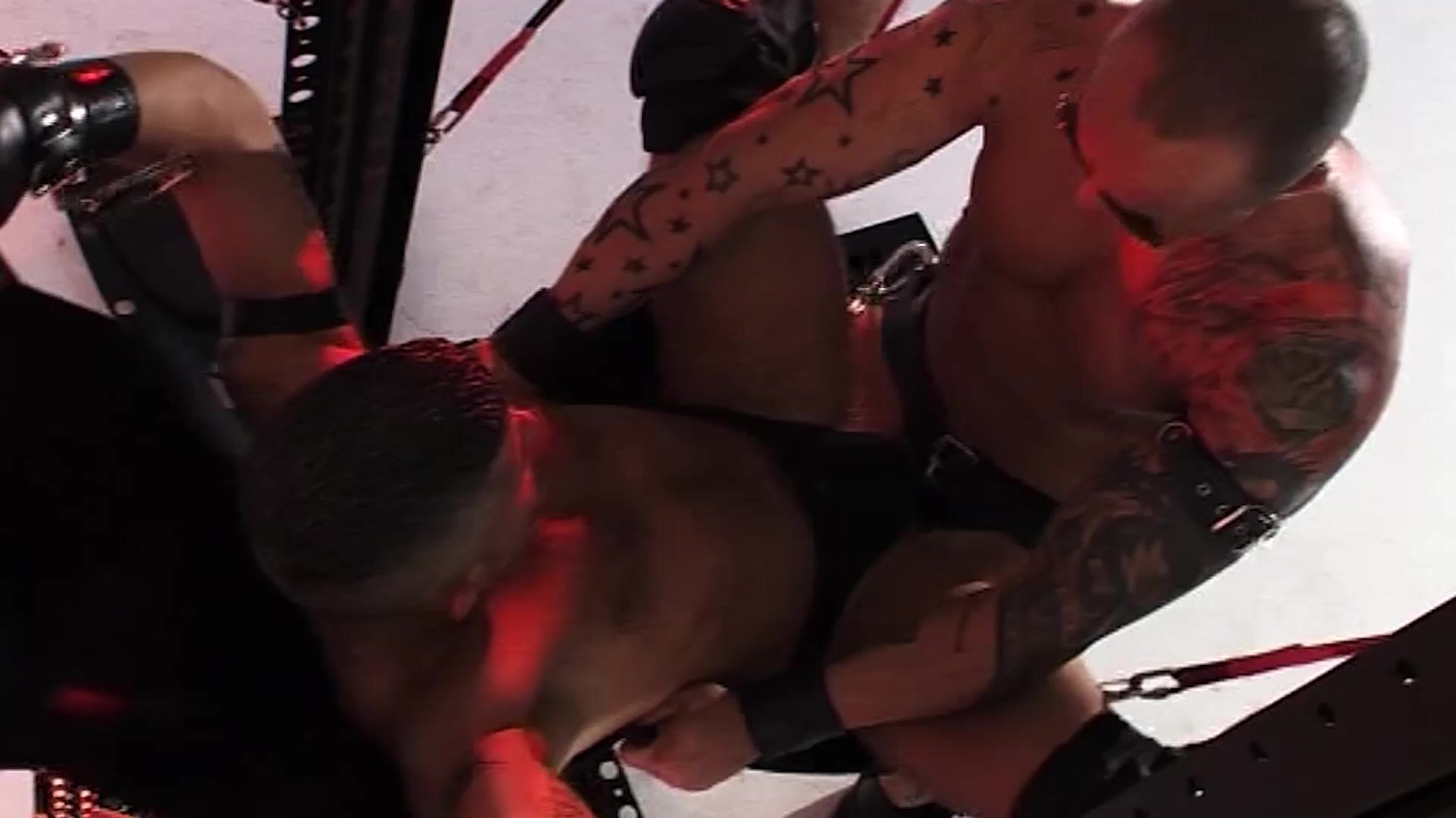 Inked beast unleashes his massive cock on his lover